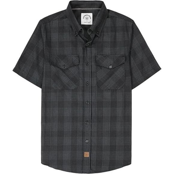 Mens Short Sleeve Button Down Mens Button Up Short Sleeve Two Pockets - Picture 6 of 6